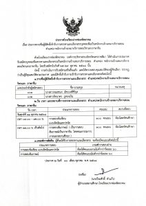 ประกาศรายชื่อผู้มีสิทธิ์เข้ารับการสรรหาและเลือกสรรบุคคลเพื่อเป็นพนักงานจ้างเหมาบริการสอน ตำแหน่งพนักงานจ้างเหมาบริการสอน วิชาเอกภาษาจีน รอบ 2